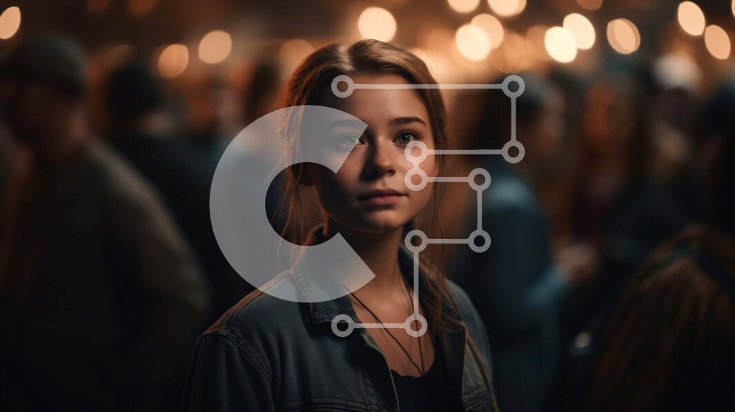 Intra Συλλεκτικό Ξύλινο Παζλ Plywood  4mm - Ονειρική εικόνα μιας γυναίκας χαμένης στη σκέψη ανάμεσα στα φώτα της πόλης Σε Ξύλινο Κουτί - Διαστάσεις Puzzle: 10x10 cm – 25 κομμάτια