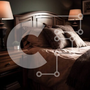 Intra Συλλεκτικό Ξύλινο Παζλ Plywood  4mm - Άνετο υπνοδωμάτιο με μεγάλο κρεβάτι και κομοδίνα Σε Ξύλινο Κουτί - Διαστάσεις Puzzle: 10x10 cm – 25 κομμάτια