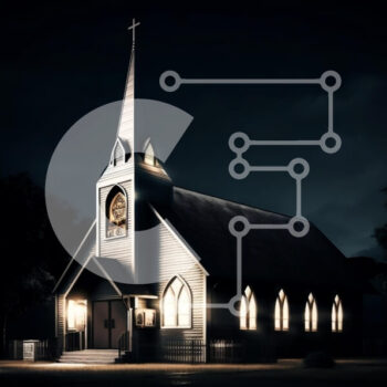 Intra Συλλεκτικό Ξύλινο Παζλ Plywood  4mm - Στοιχειώδης εικόνα μιας εκκλησίας τη νύχτα Σε Ξύλινο Κουτί - Διαστάσεις Puzzle: 10x10 cm – 25 κομμάτια - Image 1