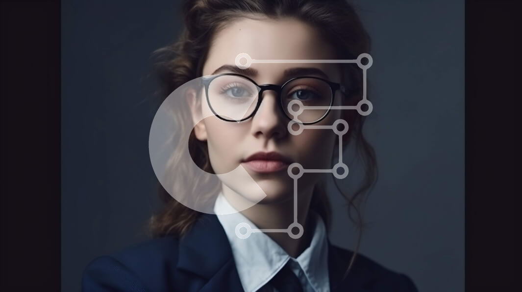 Intra Συλλεκτικό Ξύλινο Παζλ Plywood  4mm - Επαγγελματικό πορτρέτο μιας νεαρής γυναίκας που φορά ένα επαγγελματικό κοστούμι Σε Ξύλινο Κουτί - Διαστάσεις Puzzle: 10x10 cm – 25 κομμάτια