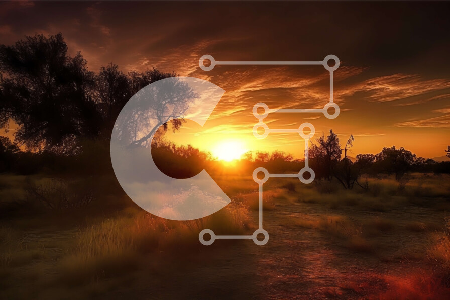 Intra Συλλεκτικό Ξύλινο Παζλ Plywood  4mm - Όμορφη εικόνα ενός ηλιοβασιλέματος στην έρημο με κάκτους και βουνά Σε Ξύλινο Κουτί - Διαστάσεις: 10x10 cm – 25 κομμάτια