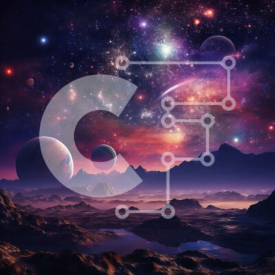 Intra Συλλεκτικό Ξύλινο Παζλ Plywood  4mm - Εκπληκτική θέα του Γαλαξία με πολύχρωμα αστέρια και πλανήτες Σε Ξύλινο Κουτί - Διαστάσεις: 10x10 cm – 25 κομμάτια - Image 1