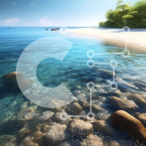 Intra Συλλεκτικό Ξύλινο Παζλ Plywood  4mm - Εκπληκτική τροπική παραλία με κρυστάλλινα νερά και λευκή άμμο Σε Ξύλινο Κουτί - Διαστάσεις: 10x10 cm – 25 κομμάτια - Image 1