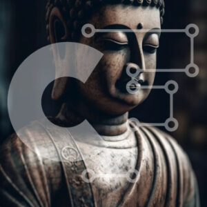 Intra Συλλεκτικό Ξύλινο Παζλ Plywood  4mm - Γαλήνιο καθιστό άγαλμα του Βούδα με παραδοσιακές ρόμπες και κοσμήματα Σε Ξύλινο Κουτί - Διαστάσεις Puzzle: 10x10 cm – 25 κομμάτια