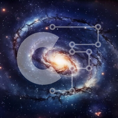 Intra Συλλεκτικό Ξύλινο Παζλ Plywood 4mm - Λεπτομερής εικόνα ενός ζωντανού σπειροειδούς γαλαξία με γύρω αστέρια Σε Ξύλινο Κουτί - Διαστάσεις: 10x10 cm – 25 κομμάτια - Image 1