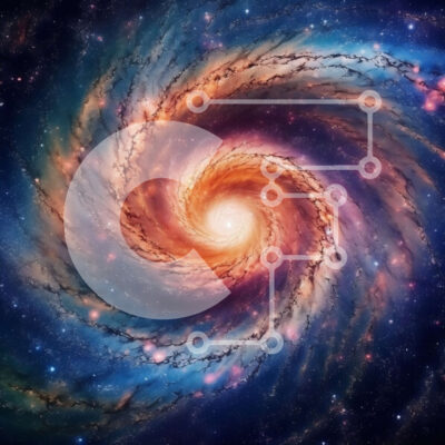 Intra Συλλεκτικό Ξύλινο Παζλ Plywood  4mm - Εκπληκτική εικόνα ενός σπειροειδούς γαλαξία με υπερμεγέθη μαύρη τρύπα Σε Ξύλινο Κουτί - Διαστάσεις: 10x10 cm – 25 κομμάτια - Image 1