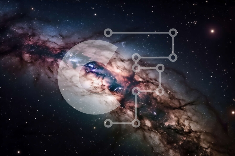 Intra Συλλεκτικό Ξύλινο Παζλ Plywood  4mm - Όμορφη εικόνα ενός στροβιλιζόμενου γαλαξία με φωτεινά αστέρια Σε Ξύλινο Κουτί - Διαστάσεις: 10x10 cm – 25 κομμάτια