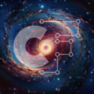 Intra Συλλεκτικό Ξύλινο Παζλ Plywood  4mm - Όμορφη σπειροειδής εικόνα γαλαξία με υπερμεγέθη μαύρη τρύπα Σε Ξύλινο Κουτί - Διαστάσεις Puzzle: 10x10 cm – 25 κομμάτια - Image 1