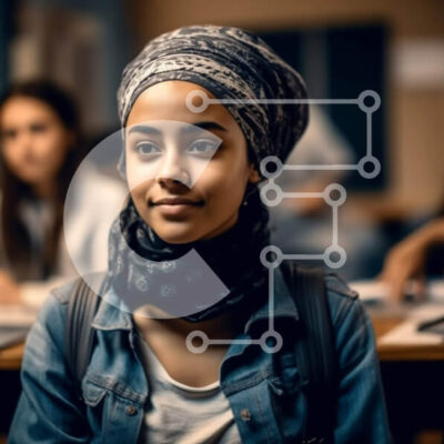 Intra Συλλεκτικό Ξύλινο Παζλ Plywood  4mm - Διαφορετική τάξη με νεαρή γυναίκα που φορά τουρμπάνι Σε Ξύλινο Κουτί - Διαστάσεις Puzzle: 10x10 cm – 25 κομμάτια - Image 1