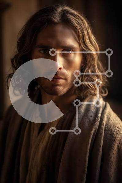 Intra Συλλεκτικό Ξύλινο Παζλ Plywood  4mm - Πορτρέτο ενός σκεπτόμενου ανθρώπου Σε Ξύλινο Κουτί - Διαστάσεις Puzzle: 10x10 cm – 25 κομμάτια