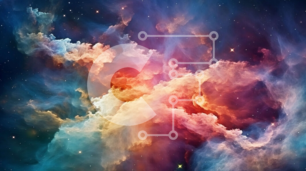 Intra Συλλεκτικό Ξύλινο Παζλ Plywood  4mm - Μεγαλοπρεπής εικόνα ενός πολύχρωμου νεφελώματος στο διάστημα Σε Ξύλινο Κουτί - Διαστάσεις: 10x10 cm – 25 κομμάτια