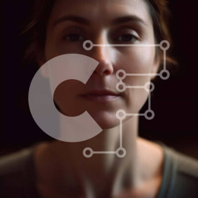 Intra Συλλεκτικό Ξύλινο Παζλ Plywood  4mm - Σοβαρή γυναίκα που φορά γκρι πουκάμισο κοιτάζοντας κατευθείαν την κάμερα Σε Ξύλινο Κουτί - Διαστάσεις Puzzle: 10x10 cm – 25 κομμάτια - Image 1