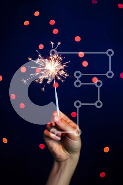 Intra Συλλεκτικό Ξύλινο Παζλ Plywood  4mm - Εορτασμός Πρωτοχρονιάς Sparkler Σε Ξύλινο Κουτί - Διαστάσεις: 10x10 cm – 25 κομμάτια