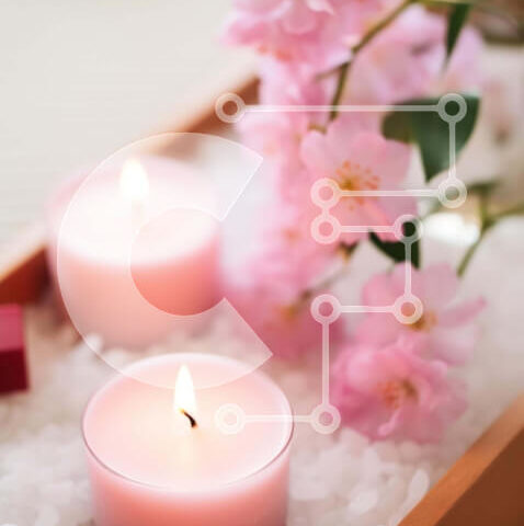 Intra Συλλεκτικό Ξύλινο Παζλ Plywood  4mm - Κεριά αρωματοθεραπείας με πάγο και λουλούδια Σε Ξύλινο Κουτί - Διαστάσεις Puzzle: 10x10 cm – 25 κομμάτια - Image 1