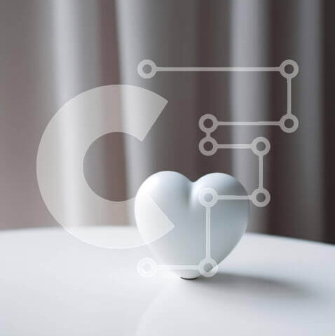 Intra Συλλεκτικό Ξύλινο Παζλ Plywood  4mm - Λευκό ειδώλιο σε σχήμα καρδιάς στο τραπέζι με κουρτίνες Σε Ξύλινο Κουτί - Διαστάσεις: 10x10 cm – 25 κομμάτια - Image 1