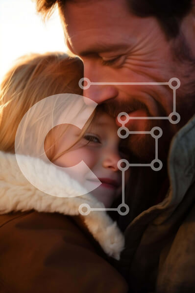 Intra Συλλεκτικό Ξύλινο Παζλ Plywood  4mm - Στιγμή δέσιμου πατέρα και κόρης Σε Ξύλινο Κουτί - Διαστάσεις Puzzle: 10x10 cm – 25 κομμάτια