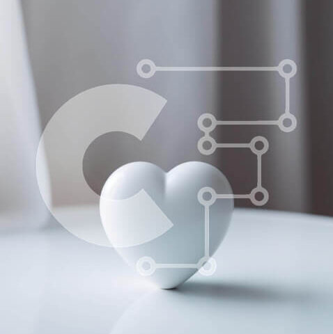 Intra Συλλεκτικό Ξύλινο Παζλ Plywood  4mm - Λευκό ειδώλιο σε σχήμα καρδιάς σε λευκό τραπέζι Σε Ξύλινο Κουτί - Διαστάσεις: 10x10 cm – 25 κομμάτια - Image 1