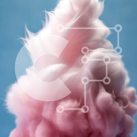 Intra Συλλεκτικό Ξύλινο Παζλ Plywood 4mm - Ονειρική εικόνα του ροζ βαμβακερού σύννεφου στον ουρανό Σε Ξύλινο Κουτί - Διαστάσεις: 10x10 cm – 25 κομμάτια - Image 1