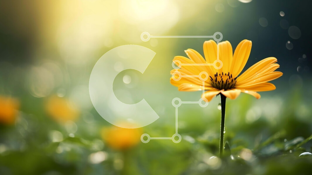 Intra Συλλεκτικό Ξύλινο Παζλ Plywood  4mm - Κίτρινο λουλούδι στη βροχή Σε Ξύλινο Κουτί - Διαστάσεις: 10x10 cm – 25 κομμάτια