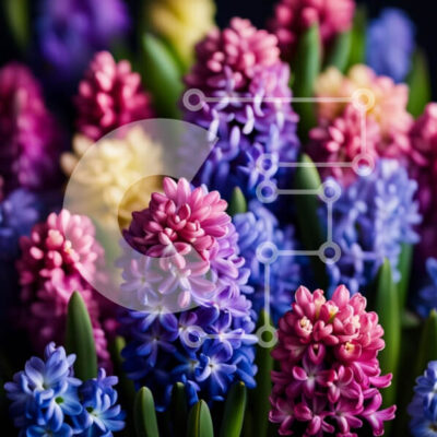 Intra Συλλεκτικό Ξύλινο Παζλ Plywood  4mm - Ζωντανό μπουκέτο λουλουδιών σε βάζο - κοντινό πλάνο Σε Ξύλινο Κουτί - Διαστάσεις: 10x10 cm – 25 κομμάτια - Image 1