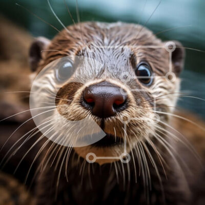 Intra Συλλεκτικό Ξύλινο Παζλ Plywood  4mm - Κοντινό πλάνο προσώπου μωρού ενυδρίδας Σε Ξύλινο Κουτί - Διαστάσεις: 10x10 cm – 25 κομμάτια - Image 1