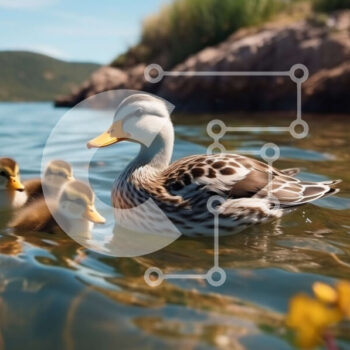 Intra Συλλεκτικό Ξύλινο Παζλ Plywood  4mm - Αξιολάτρευτα παπάκια με τη μητέρα τους Σε Ξύλινο Κουτί - Διαστάσεις: 10x10 cm – 25 κομμάτια - Image 1