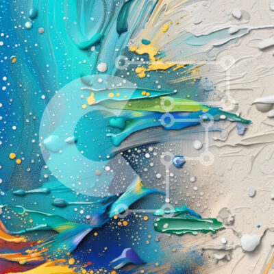 Intra Συλλεκτικό Ξύλινο Παζλ Plywood  4mm - Ζωντανή αφηρημένη ζωγραφική με δυναμικές πινελιές Σε Ξύλινο Κουτί - Διαστάσεις Puzzle: 10x10 cm – 25 κομμάτια - Image 1