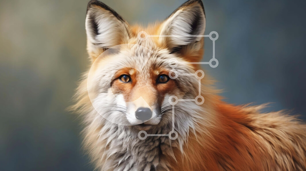 Intra Συλλεκτικό Ξύλινο Παζλ Plywood  4mm - Κοντινό πλάνο μιας πορτοκαλί αλεπούς που κοιτάζει επίμονα την κάμερα Σε Ξύλινο Κουτί - Διαστάσεις: 10x10 cm – 25 κομμάτια