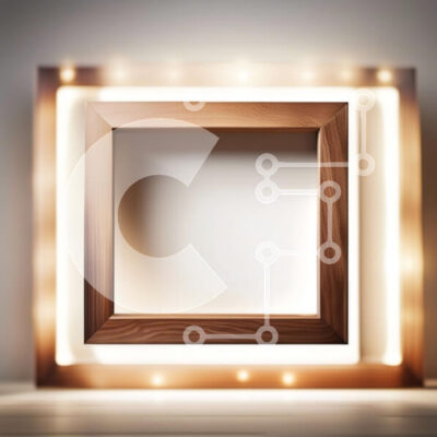 Intra Συλλεκτικό Ξύλινο Παζλ Plywood  4mm - Απλή και μινιμαλιστική εικόνα ενός κενού καμβά σε ένα ξύλινο πλαίσιο Σε Ξύλινο Κουτί - Διαστάσεις Puzzle: 10x10 cm – 25 κομμάτια - Image 1