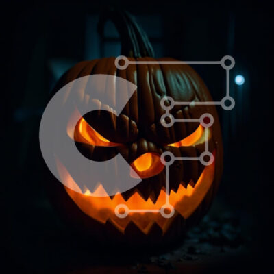 Intra Συλλεκτικό Ξύλινο Παζλ Plywood  4mm - Τρομακτική κολοκύθα αποκριών με αναμμένο κερί μέσα Σε Ξύλινο Κουτί - Διαστάσεις: 10x10 cm – 25 κομμάτια - Image 1