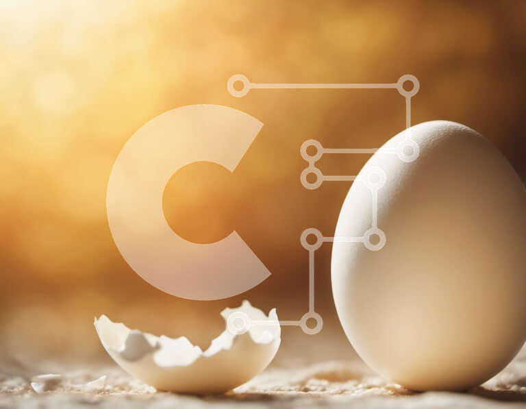 Intra Συλλεκτικό Ξύλινο Παζλ Plywood  4mm - Σπασμένο κέλυφος αυγού σε ανοιχτόχρωμο φόντο Σε Ξύλινο Κουτί - Διαστάσεις Puzzle: 10x10 cm – 25 κομμάτια