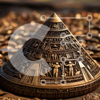 Intra Συλλεκτικό Ξύλινο Παζλ Plywood  4mm - Χρυσή Πυραμίδα με περίπλοκα γλυπτά από την Αρχαία Αιγυπτιακή Μυθολογία Σε Ξύλινο Κουτί - Διαστάσεις Puzzle: 10x10 cm – 25 κομμάτια - Image 1