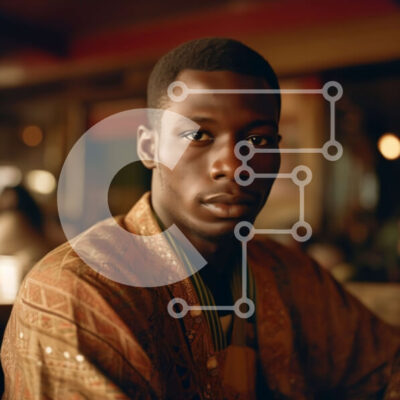 Intra Συλλεκτικό Ξύλινο Παζλ Plywood  4mm - Πορτρέτο ενός νεαρού Αφρικανού με παραδοσιακή ενδυμασία Σε Ξύλινο Κουτί - Διαστάσεις Puzzle: 10x10 cm – 25 κομμάτια - Image 1