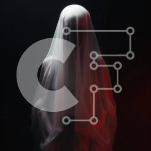 Intra Συλλεκτικό Ξύλινο Παζλ Plywood  4mm - Γυναίκα με λευκό πέπλο που στέκεται στο σκοτάδι Σε Ξύλινο Κουτί - Διαστάσεις Puzzle: 10x10 cm – 25 κομμάτια