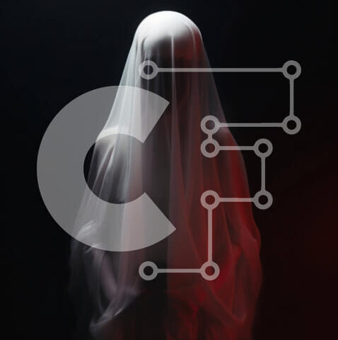 Intra Συλλεκτικό Ξύλινο Παζλ Plywood 4mm - Γυναίκα με λευκό πέπλο που στέκεται στο σκοτάδι Σε Ξύλινο Κουτί - Διαστάσεις Puzzle: 10x10 cm – 25 κομμάτια - Image 1