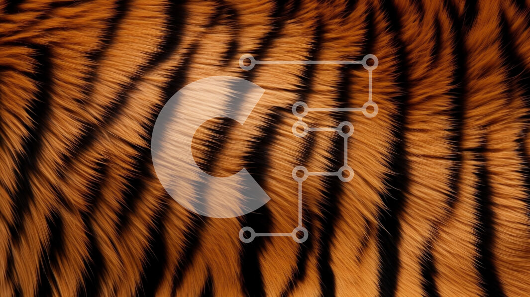 Intra Συλλεκτικό Ξύλινο Παζλ Plywood  4mm - Κοντινό πλάνο του μοτίβου και της υφής της γούνας της τίγρης Σε Ξύλινο Κουτί - Διαστάσεις: 10x10 cm – 25 κομμάτια