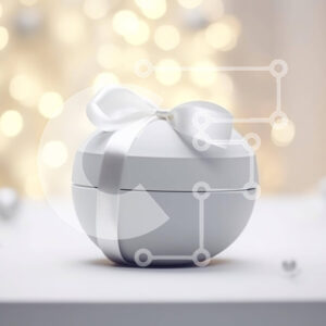 Intra Συλλεκτικό Ξύλινο Παζλ Plywood  4mm - Λευκό κουτί δώρου με κορδέλα και στολίδια Σε Ξύλινο Κουτί - Διαστάσεις Puzzle: 10x10 cm – 25 κομμάτια