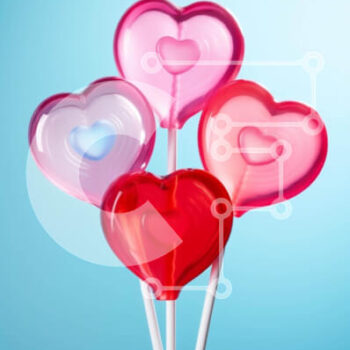 Intra Συλλεκτικό Ξύλινο Παζλ Plywood  4mm - Γλειφιτζούρια σε σχήμα καρδιάς σε ροζ και κόκκινο χρώμα Σε Ξύλινο Κουτί - Διαστάσεις Puzzle: 10x10 cm – 25 κομμάτια - Image 1