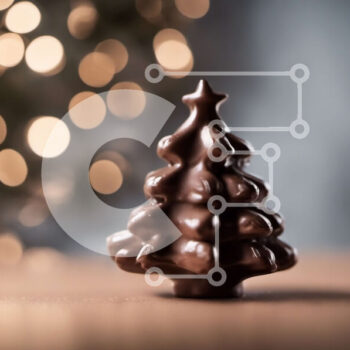 Intra Συλλεκτικό Ξύλινο Παζλ Plywood  4mm - Σοκολατένιο Στολίδι Χριστουγεννιάτικου Δέντρου - Εορταστική διακόσμηση σπιτιού Σε Ξύλινο Κουτί - Διαστάσεις Puzzle: 10x10 cm – 25 κομμάτια - Image 1