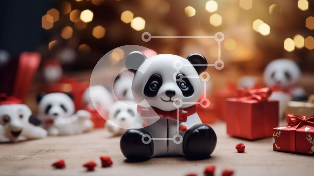 Intra Συλλεκτικό Ξύλινο Παζλ Plywood  4mm - Ειδώλιο αρκούδας Panda σε δώρα Σε Ξύλινο Κουτί - Διαστάσεις Puzzle: 10x10 cm – 25 κομμάτια