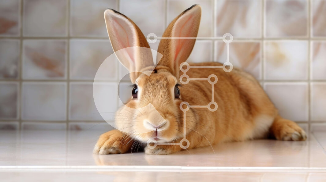 Intra Συλλεκτικό Ξύλινο Παζλ Plywood  4mm - Καφέ κουνέλι που στρώνει στο δάπεδο με πλακάκια Σε Ξύλινο Κουτί - Διαστάσεις: 10x10 cm – 25 κομμάτια