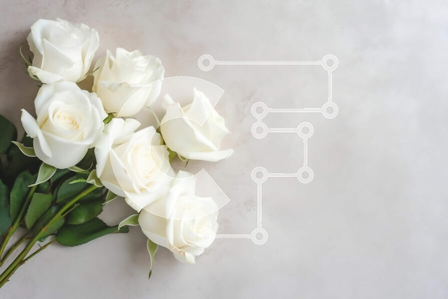 Intra Συλλεκτικό Ξύλινο Παζλ Plywood  4mm - Όμορφη εικόνα λευκών τριαντάφυλλων σε βάζο Σε Ξύλινο Κουτί - Διαστάσεις Puzzle: 10x10 cm – 25 κομμάτια