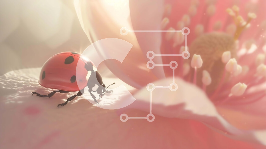 Intra Συλλεκτικό Ξύλινο Παζλ Plywood  4mm - Πασχαλίτσα σε ροζ λουλούδι Σε Ξύλινο Κουτί - Διαστάσεις: 10x10 cm – 25 κομμάτια