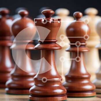 Intra Συλλεκτικό Ξύλινο Παζλ Plywood  4mm - Περίπλοκα κομμάτια σκακιού σε ξύλινη επιφάνεια Σε Ξύλινο Κουτί - Διαστάσεις Puzzle: 10x10 cm – 25 κομμάτια - Image 1