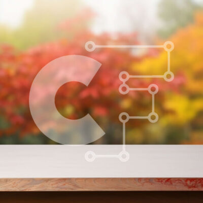 Intra Συλλεκτικό Ξύλινο Παζλ Plywood  4mm - Φθινοπωρινό δάσος φόντο με κενό χαρτί σε ξύλινο τραπέζι Σε Ξύλινο Κουτί - Διαστάσεις: 10x10 cm – 25 κομμάτια - Image 1