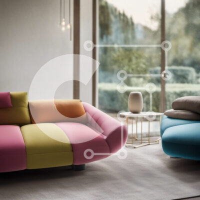 Intra Συλλεκτικό Ξύλινο Παζλ Plywood  4mm - Πολύχρωμο σαλόνι με καναπέ και καρέκλα Σε Ξύλινο Κουτί - Διαστάσεις Puzzle: 10x10 cm – 25 κομμάτια - Image 1