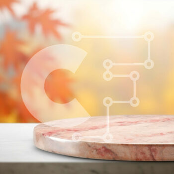 Intra Συλλεκτικό Ξύλινο Παζλ Plywood  4mm - Μαρμάρινος πάγκος με σανίδα κοπής σε φόντο φθινοπωρινών δέντρων Σε Ξύλινο Κουτί - Διαστάσεις Puzzle: 10x10 cm – 25 κομμάτια - Image 1