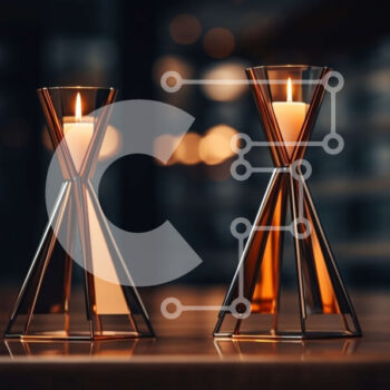 Intra Συλλεκτικό Ξύλινο Παζλ Plywood  4mm - Μεταλλικά κεριά με φλόγες που τρεμοπαίζουν Σε Ξύλινο Κουτί - Διαστάσεις Puzzle: 10x10 cm – 25 κομμάτια - Image 1