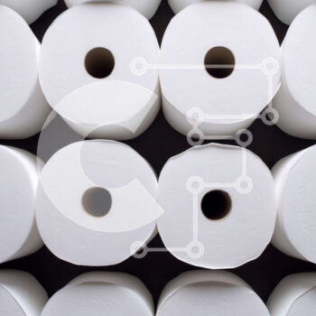 Intra Συλλεκτικό Ξύλινο Παζλ Plywood  4mm - Στοίβα από λευκά ρολά χαρτιού υγείας Σε Ξύλινο Κουτί - Διαστάσεις Puzzle: 10x10 cm – 25 κομμάτια - Image 1