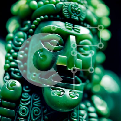 Intra Συλλεκτικό Ξύλινο Παζλ Plywood 4mm - Όμορφη κινηματογράφηση σε πρώτο πλάνο ενός σκαλιστού ξύλινου αγάλματος με περίπλοκες λεπτομέρειες Σε Ξύλινο Κουτί - Διαστάσεις: 10x10 cm – 25 κομμάτια - Image 1